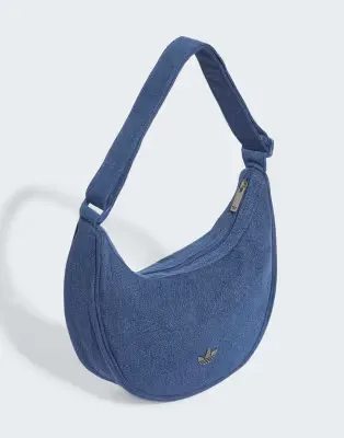 Adicolor half crescent bag in light denim