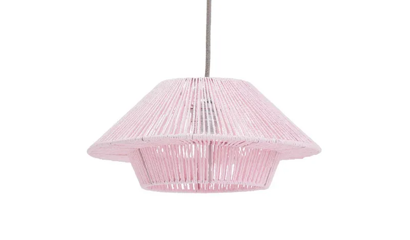 Argos Home Paper Rope 2 Tier Pink Easy Fit Lampshade - 35cm