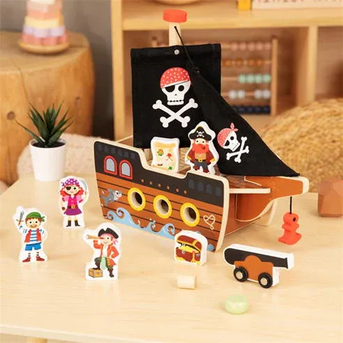 Tooky Toy Wooden Pirate Ship
