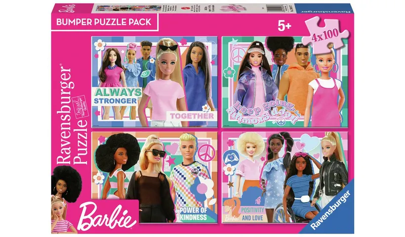Ravensburger Barbie 4x100 Piece Bumper Puzzle Pack
