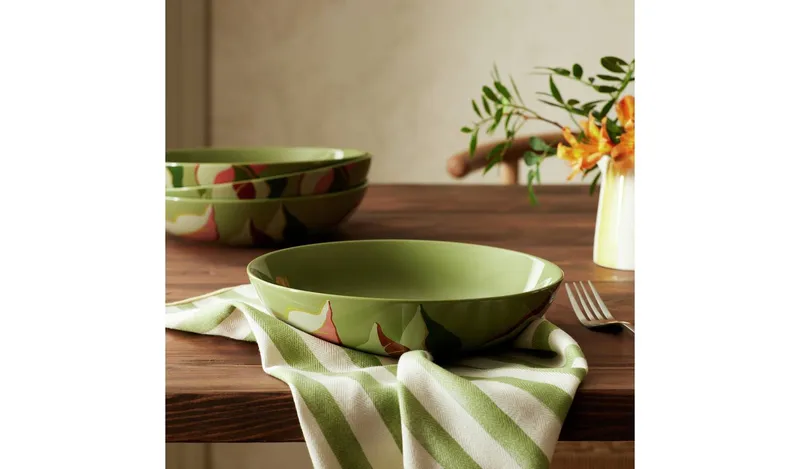 Habitat x Sanderson & National Trust Berries Pasta Bowls 4pk