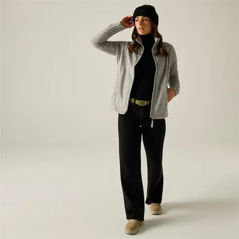 Regatta Womens Mayse Long Sleeve Marl Funnel Neck Full Zip Fleece