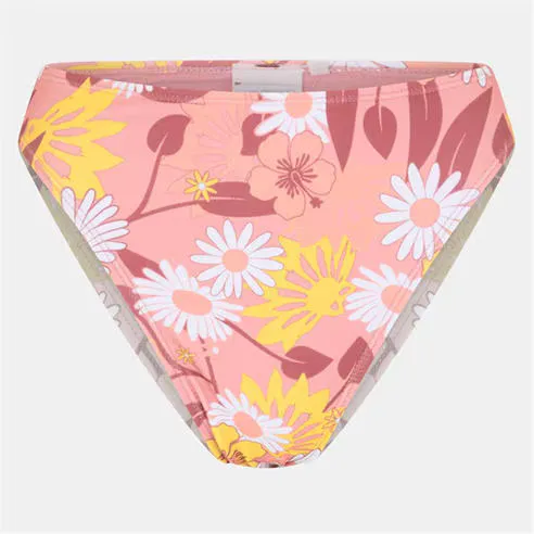 Brave Soul Womens Retro Floral High Waist Bikini Bottoms