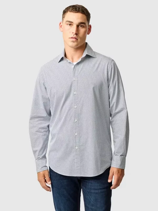 Rodd & Gunn Wiltshire Pure Cotton Long Sleeve Shirt, Porcelain