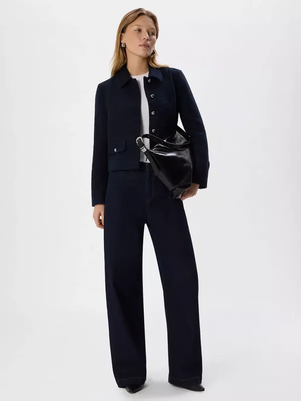 Whistles Cropped Boucle Jacket