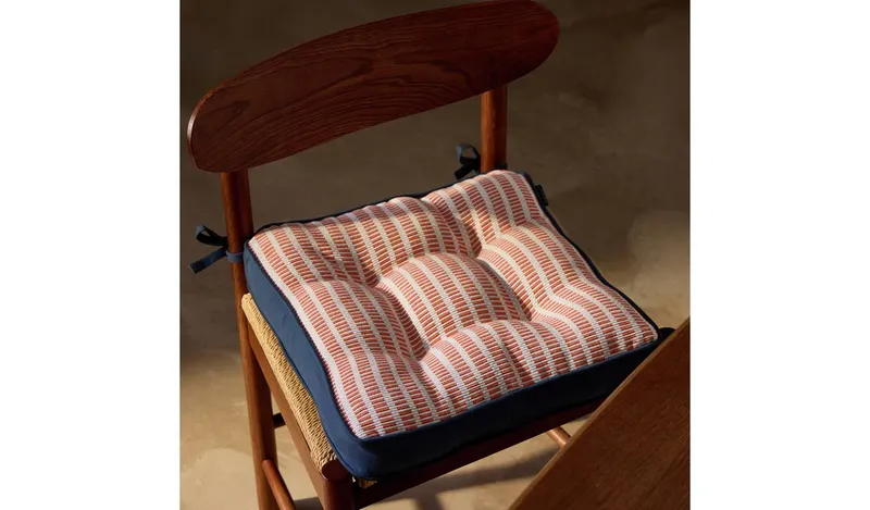 Habitat Woven Set of 2 Seat Cushion - Orange
