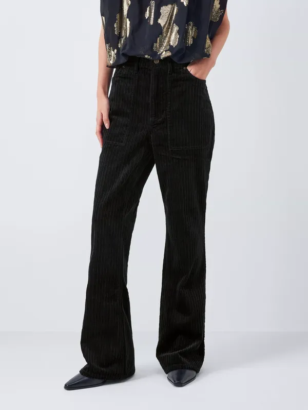 AND/OR Mid Rise Flared Corduroy Trousers