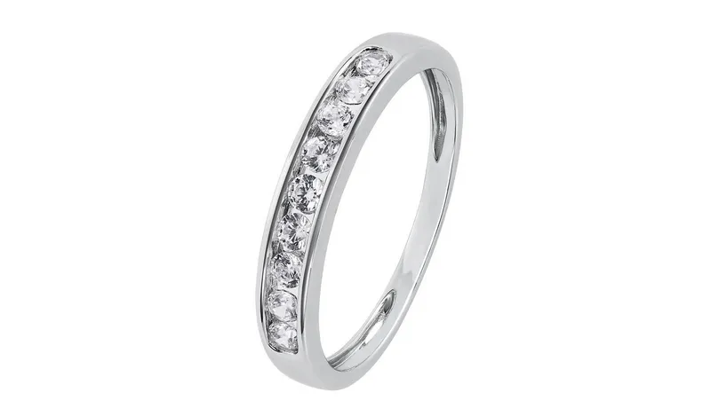 Revere 9ct White Gold Channel Set Eternity Ring