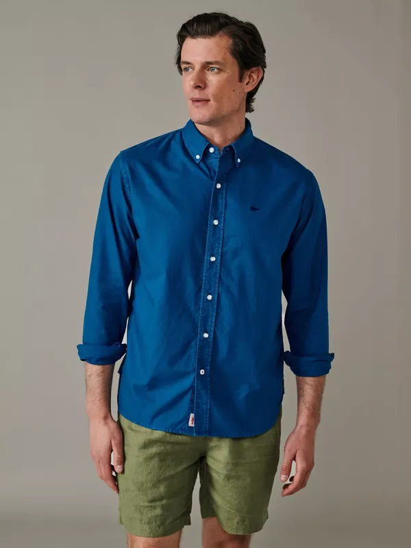 Aubin Horkstow Lightweight Relaxed Cotton Oxford Shirt