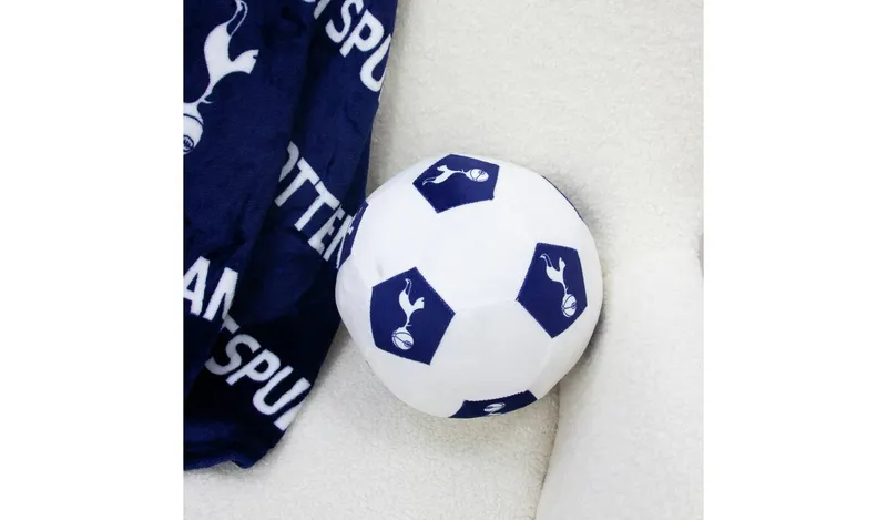 Tottenham Hotspur FC Football Shaped Cushion White - 25cm