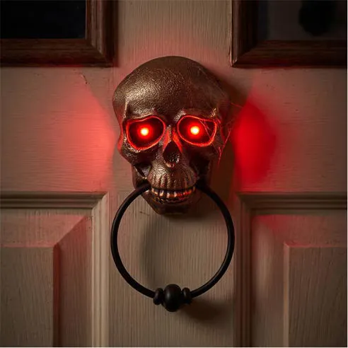 LIFE IDEAS Interactive Skull Doorbell  Decoration 64