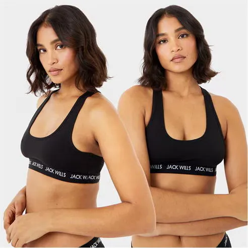 Jack Wills Dibsdall 2-Pack Bralette Womens