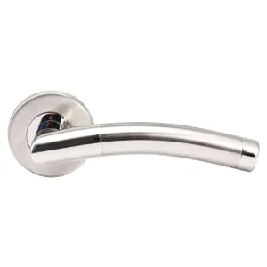 Sydney Dual-Tone Round Rose Latch Door Handle - 1 Pair