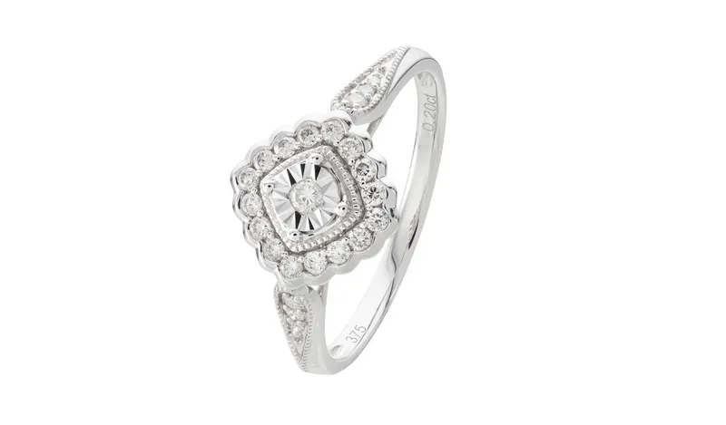 Revere 9ct White Gold Diamond Engagement Ring