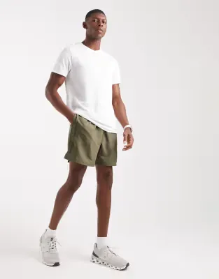Tech woven wordmark shorts in marine green