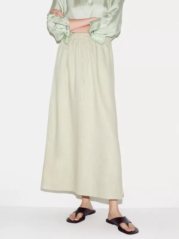 Jigsaw Linen Drawstring Maxi Skirt