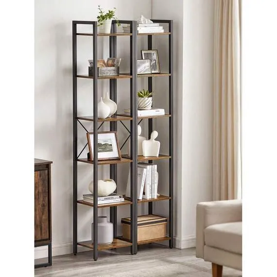 VASAGLE 6-Tier Bookshelf, Bookcase, Shelving Unit - Bronze