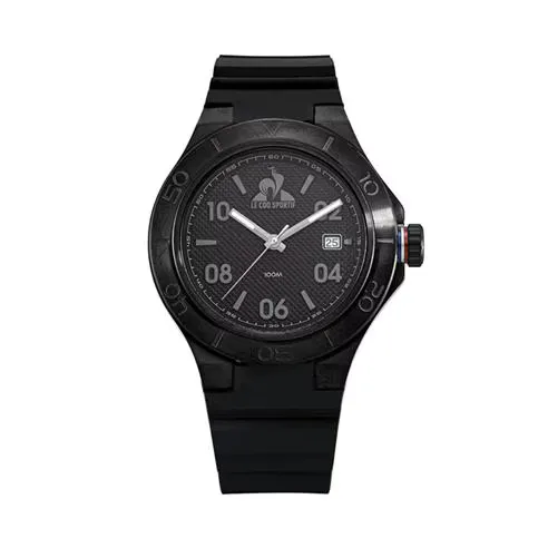 Le Coq Sportif Integrated Black Plastic Digital Watch
