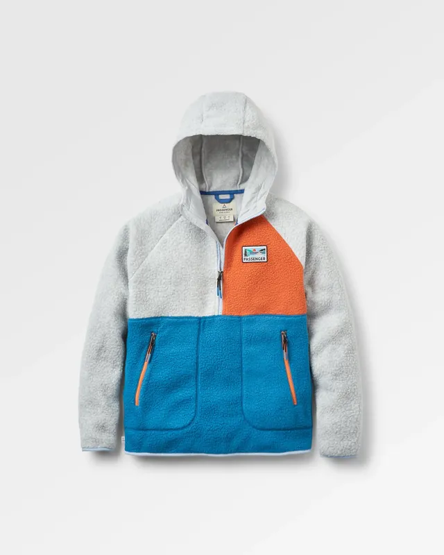Passenger Clothing Maine 1/2 Zip Sherpa Fleece - Blue Steel