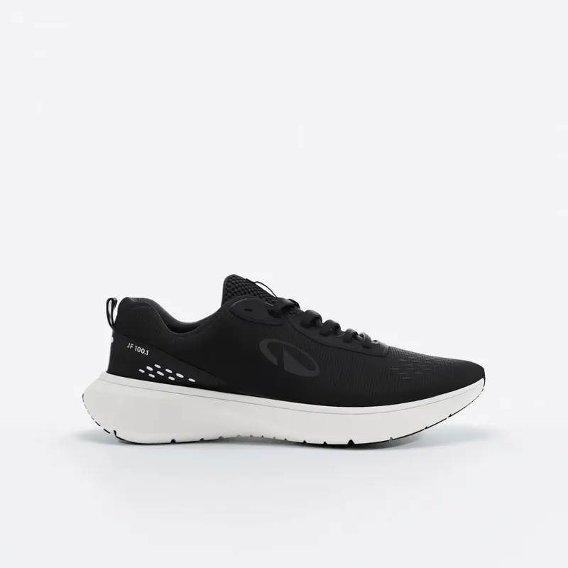 DECATHLON MEN'S JOGFLOW 100.1 RUNNING SHOES - BLACK/GREY