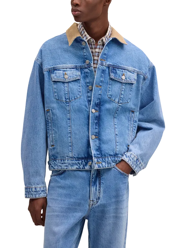 NN.07 Roy Hybrid Denim Jacket, Vintage Blue