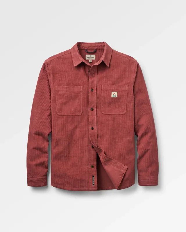 Passenger Clothing Backcountry Grid Cord Shirt - Redwood