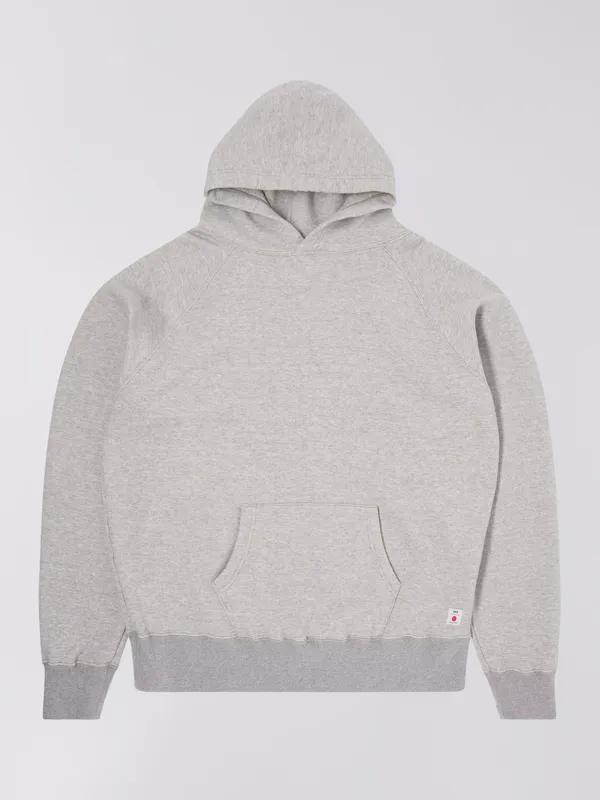 Edwin Made in Japan Cotton Raglan Hoodie, Grey