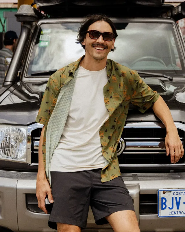 Passenger Clothing 365 Active Shirt - Badge Khaki