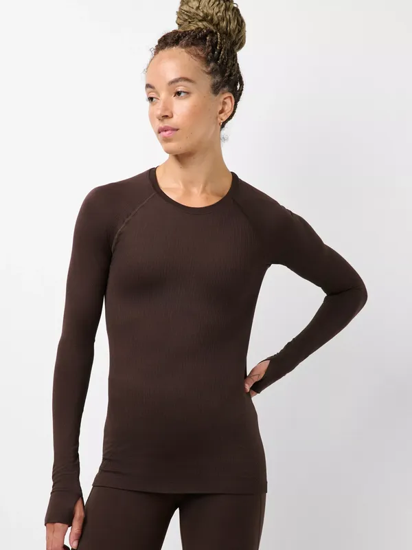 Sweaty Betty Seamless Textured Long Sleeve Top