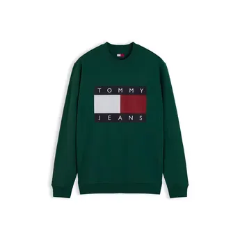 Tommy Jeans Men's Big Flag Cotton Crew-Neck Sweatshirt
