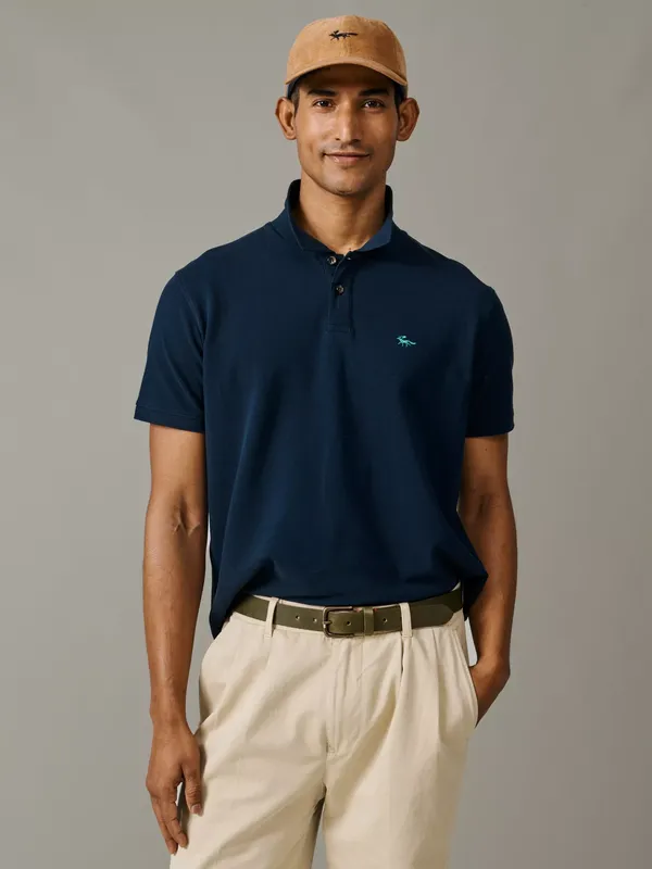 Aubin Lusby Pique Cotton Short Sleeve Polo Shirt