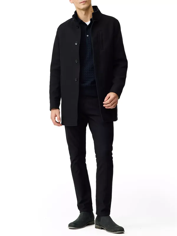 Rodd & Gunn Cain Single-Breasted Cotton Twill Jacket, Onyx