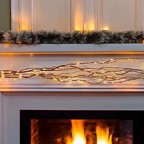 Warm white LED Lit Twigs Single christmas light (H) 1200mm