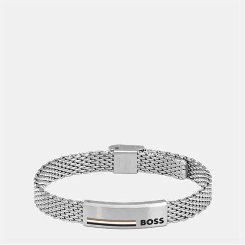 Boss Men's Alen Mesh Magnetic Closure Chain Bracelet