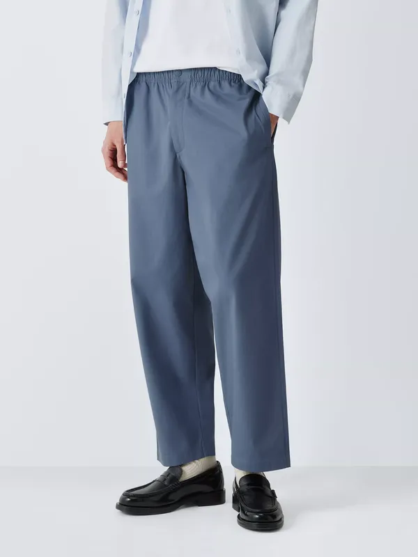 Kin Cropped Cotton Trousers, Grisaille
