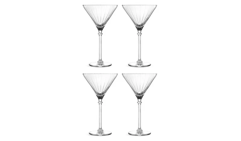Habitat Optic Set of 4 Martini Glasses