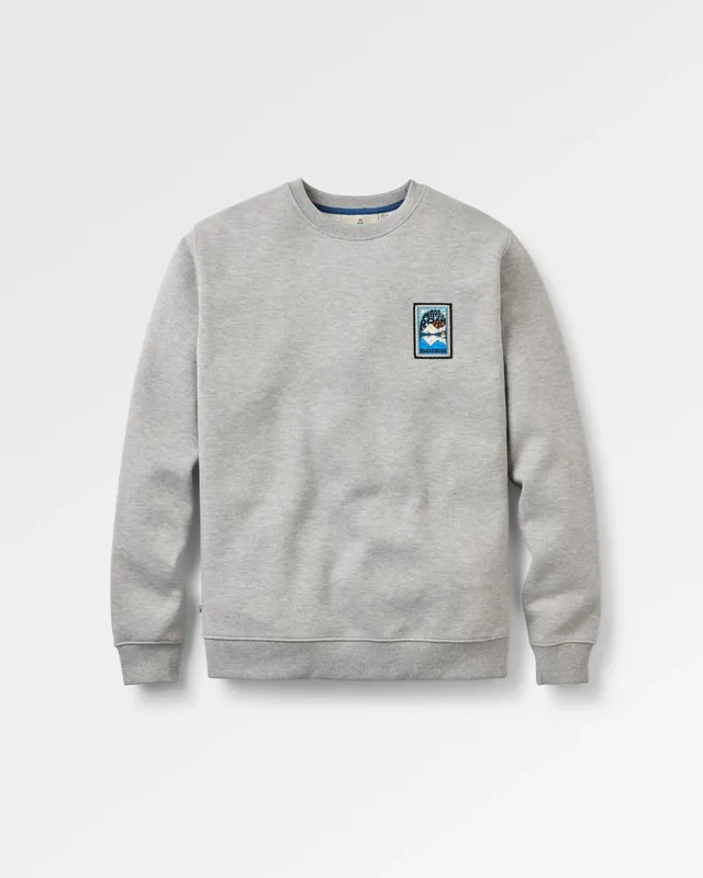 Passenger Clothing Reflect Patch Sweatshirt - Grey Marl