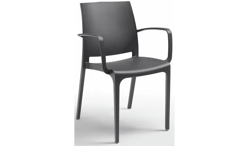Bica Volga Contract Stack Chair - Charcoal