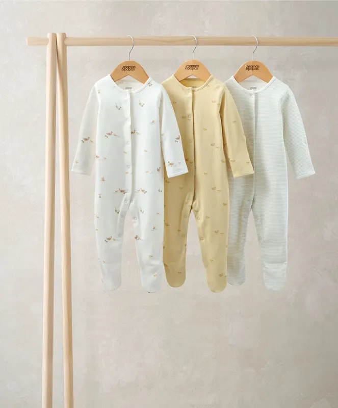 Mamas & Papas Duckling Sleepsuits (Pack of 3)