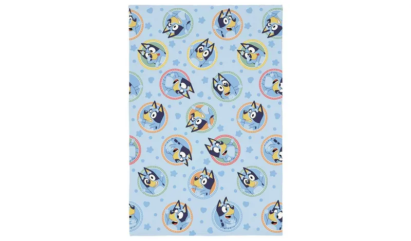 Bluey Kids Fleece Throw - Blue - 150x100cm