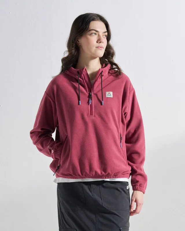 Passenger Clothing Ayla Micro Polartec® Hooded Fleece - Maroon