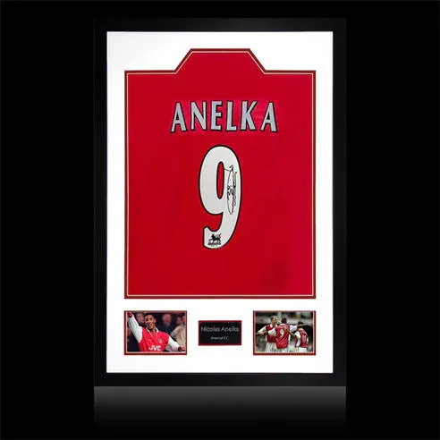 The Fan Cave Nicolas Anelka Signed Arsenal Shirt Premium Frame