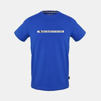 Aquascutum Men's Cotton Short-Sleeve Logo Crew-Neck T-Shirt