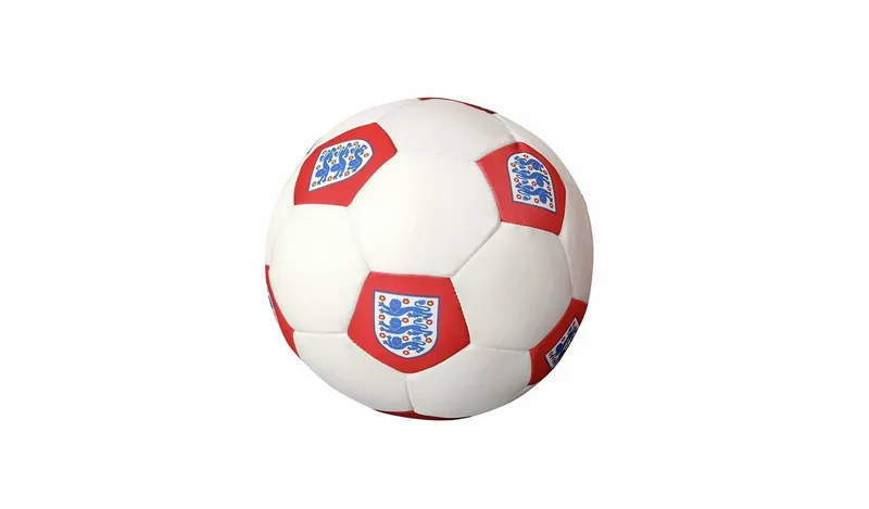 The FA England Football Shaped Cushion White - 20cm
