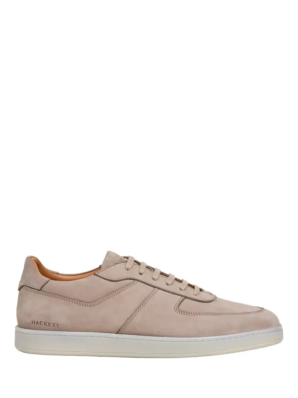Hackett London Brompton Nubuck Trainers, Sand Beige