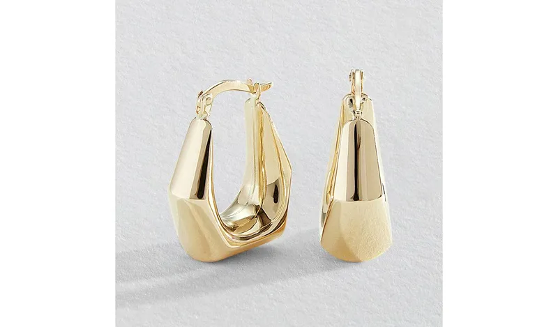 Revere 9ct Yellow Gold Creole Earrings