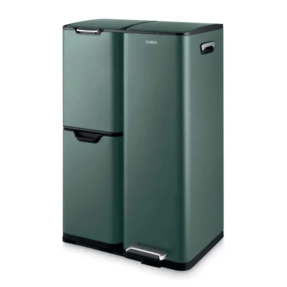 Tower 60L Recycling Pedal Bin with Drawer