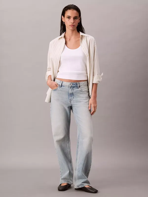 Calvin Klein Signature 90's Straight Leg Cotton Denim Jeans