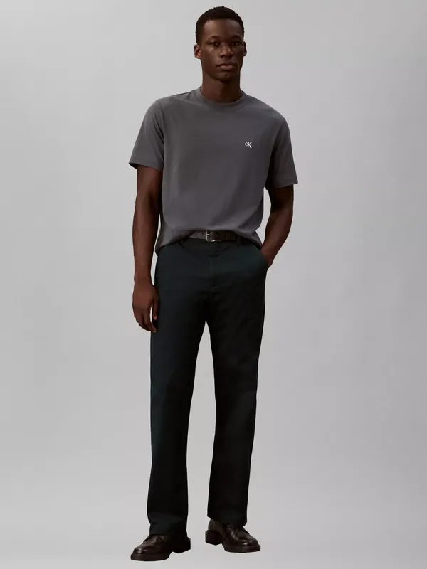 Calvin Klein Cotton Stretch 90s Straight Trousers, Navy
