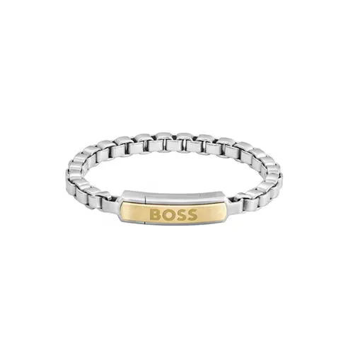 Boss Men's Devon Box Chain Magnetic Closure Bracelet